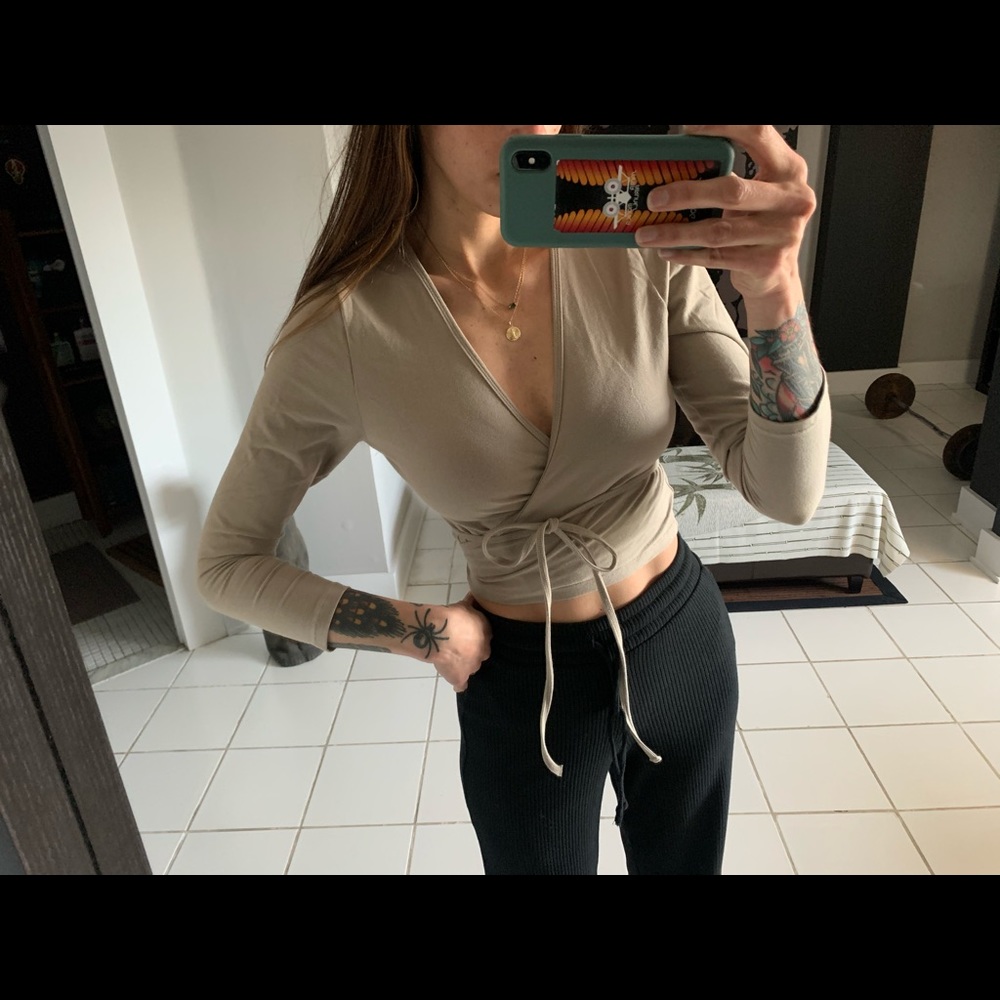 American apparel wrap top